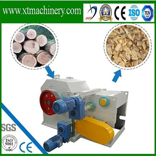 Two Blades, 6m Feeding Conveyor Drum Wood Log Tree Chipper for Biomass