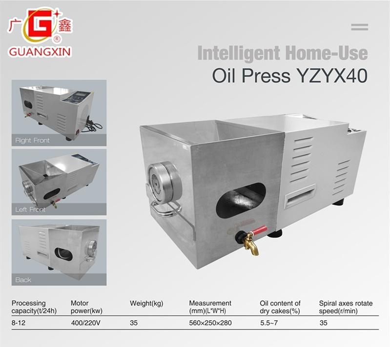 8-12kg/H Mini Home Use Oil Press Machine Yzyx40