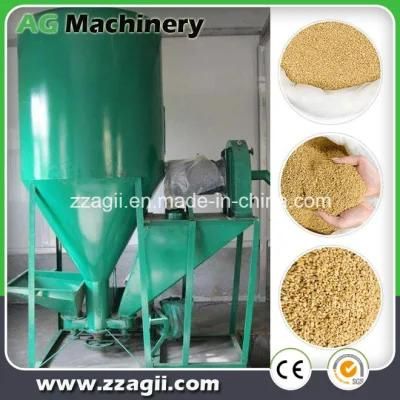 Vertical Type Portable Corn Grinder and Mixer for Animal Feed