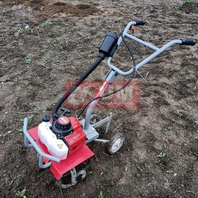 Um Agricultural Farm Hand Push Gasoline Cultivators 71cc Gasoline Mini Power Tiller Hand Push Tiller