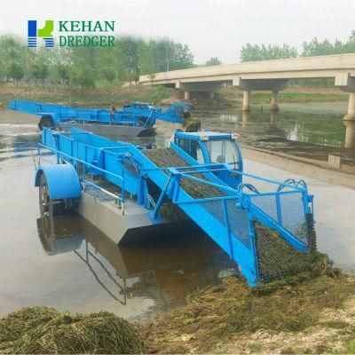Floating Weed Harvester Boat/Pond Garbage Cleaning Ship/Harvesting Water Weed Boat