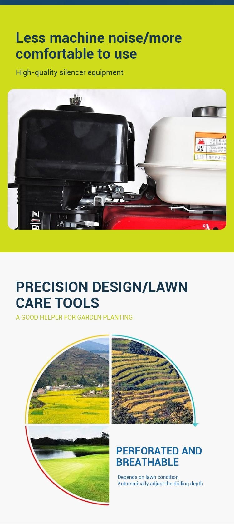 Lawn Scarifier, Hand Tiller, Lawn Aerator, Greening, Perforating, Multifunctional Low Price