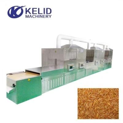 Tunnel Type Black Fly Larvae Drying Mealworm Microwave Machine