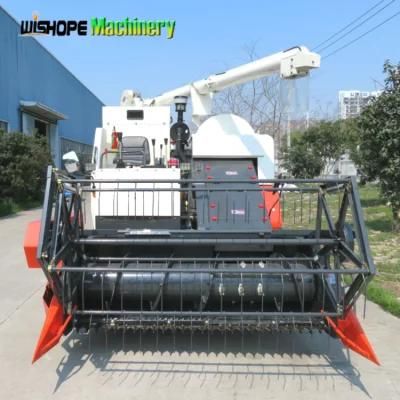 Full Feeding 1300kg Big Grain Tank Kubota Copy Combine Harvester