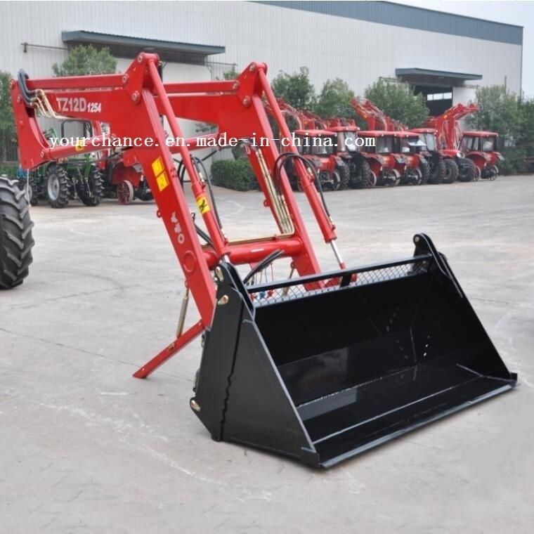 Tip Quality Tz12D 90-140HP Tractor Mounted Multifunctional Front End Loader with 4in1 Bucket