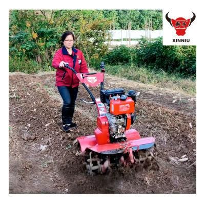 Four-Wheel Drive Diesel Farm Implement Rotary Tiller