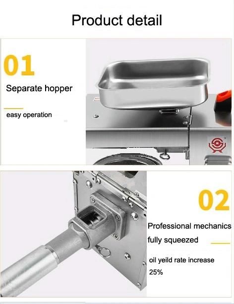 Family Type Cold Pressing Mini Oil Press Machine for Home Use