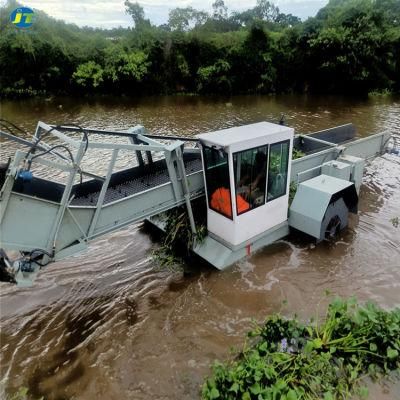 Self-Unloading Water Hyacinth Harvester Trash Collecting Boat