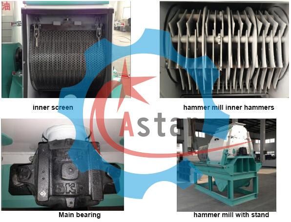Manufacture Biomass Wood Chips Cereal Grains Poultry Animal Feed Hammer Mill for Sale