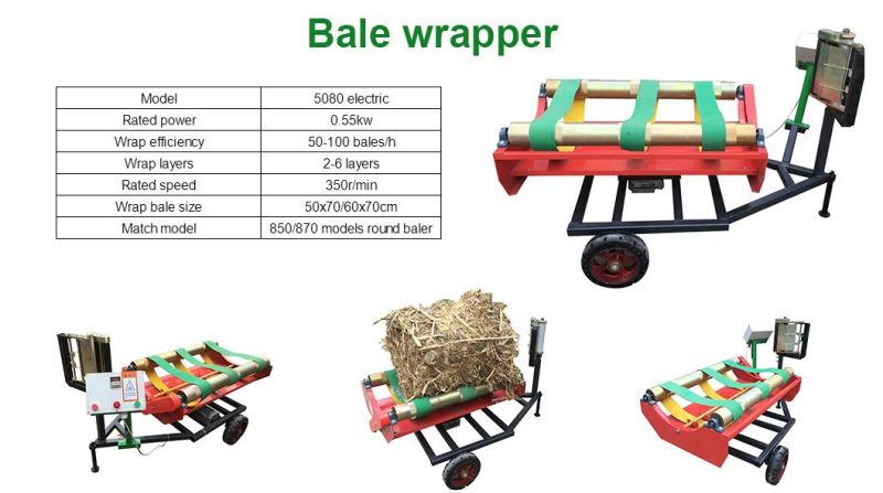 Tractor Implements Mini Round Grass Hay Baler Machine 0870
