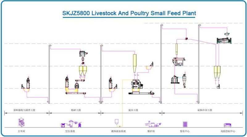 Small Floor Area Livestock Feed Pellet Production Plant