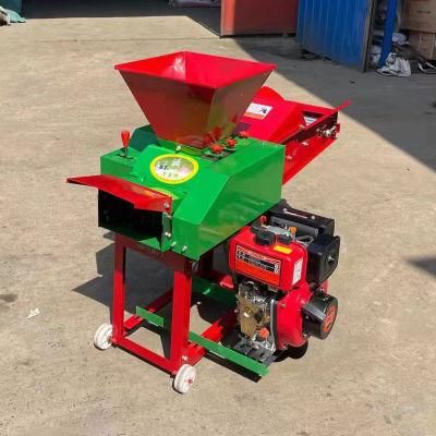 Weiyan Small Farm Diesel Engine Animal Feed Making Grass Straw Cutting Silage Chaff Cutter