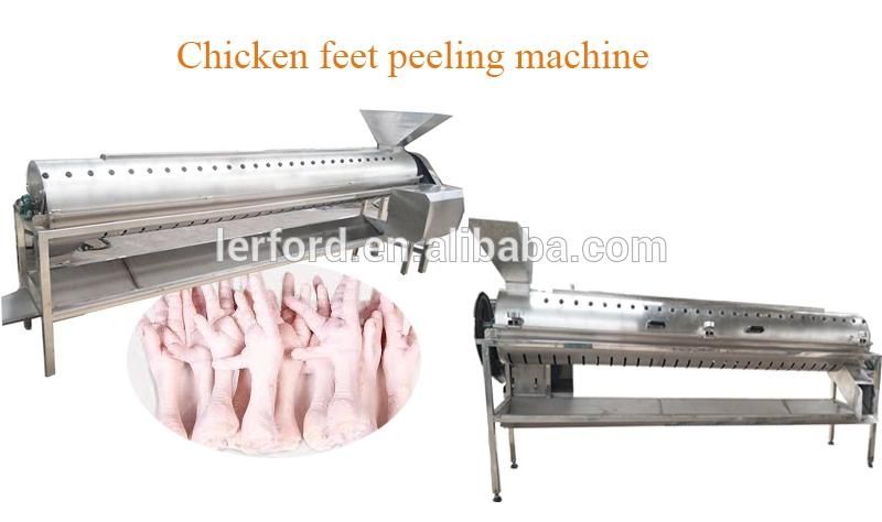 Automatic Chicken Feet Blanching Peeling Line Chicken Claws Skin Peeler Machine