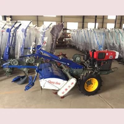 China Farm Walking Tractor Two Wheels Walking Behind Tractors with Rotary Tiller