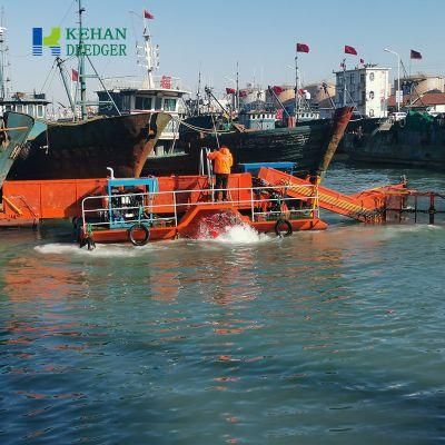 Canal Cleaning Vessel Floating Garbages Wastes Trash Skimmer Boat