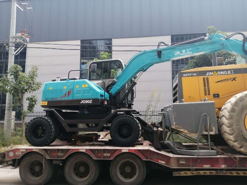 China Cheap Jg90z-1 Log Grapple Front Bale Wheel Excavator