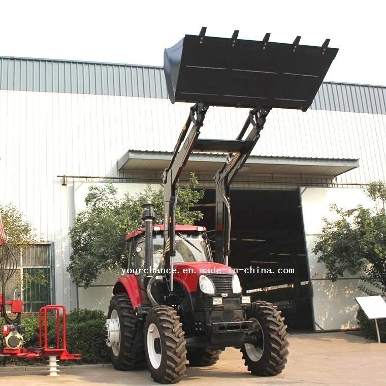 China Factory Sell Tip Quality Tz16D Europe Quick Hitch Type Heavy Duty Big Front End Loader with Multifunctional 4 in 1 Combine Bucket for 140-210HP Tractor