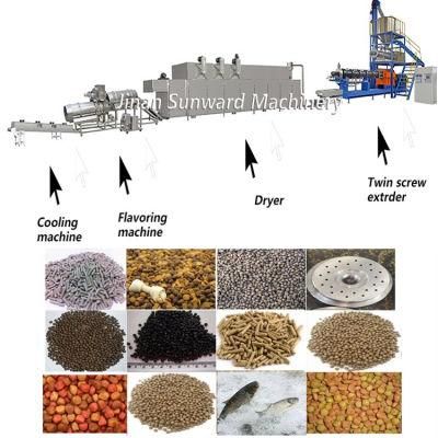 Tilapia Feed Extruding Machines Line Equipment Floating Fish Feed Pellet Extrusion Machinery Plant