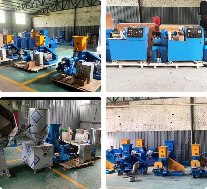 Floating Fish Feed Pellet Processing Machine Shrimp Bird Food Production Line Pet Dog Cat Food Making Extruder Plant Puff Tilapia Snack Food Extruder