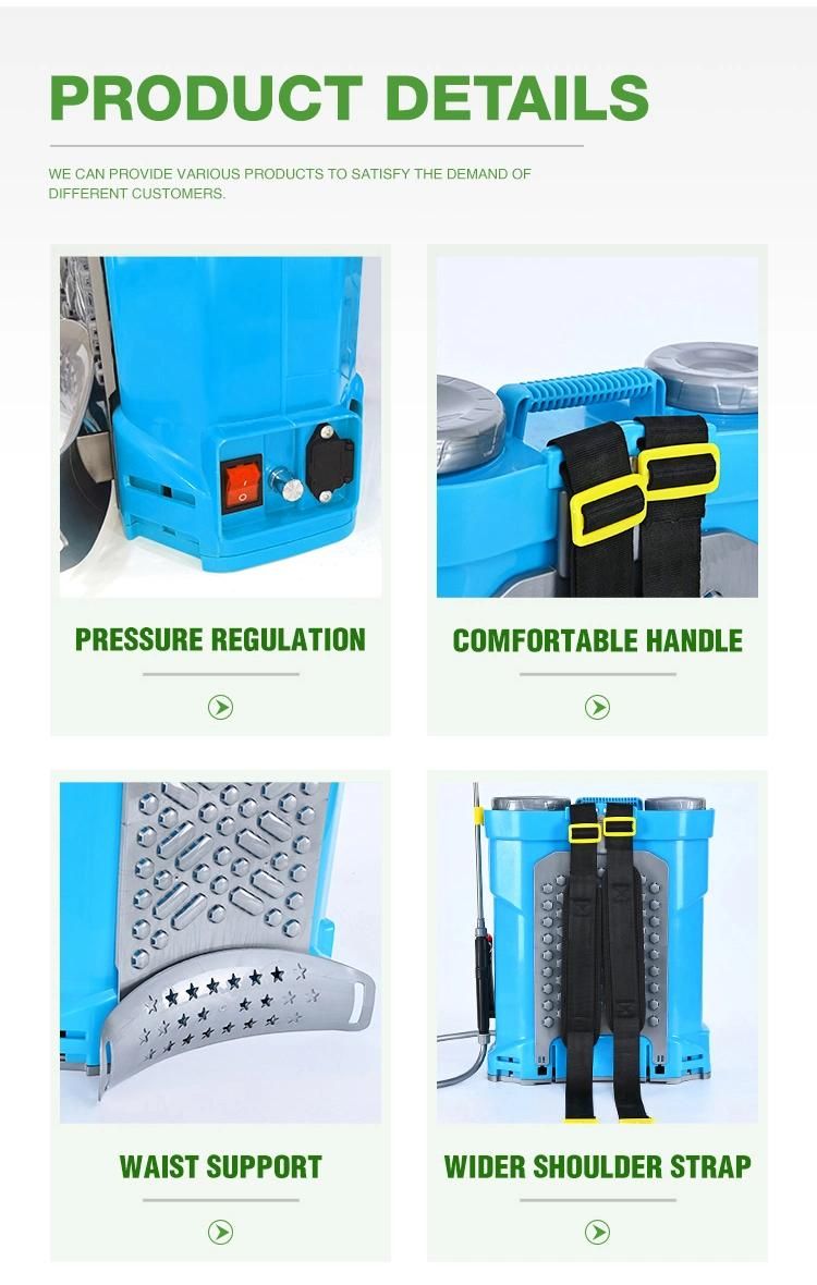 Agrochemical 20L Disinfection Agricultural Backpack Farm Garden Battery Electric Knapsack Sprayer