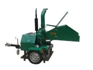 Diesel Engine Mobile Wood Chipper for Making Organic Soil