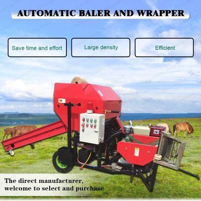 Grass Corn Silage Small Round Hay Baler and Wrapper Machine for Sale