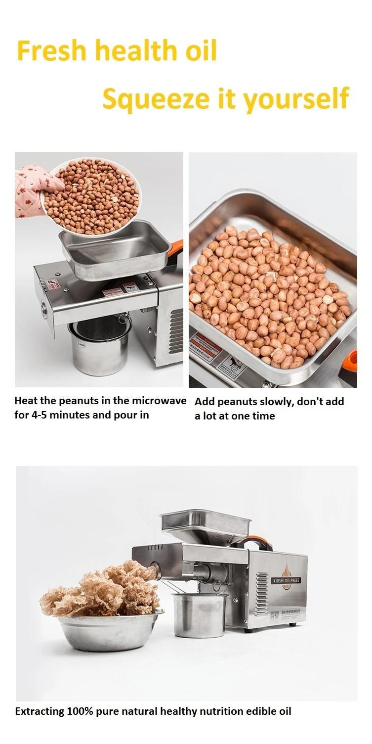 Automatic Peanut Cold Oil Press Machine for Home Use Xs-420