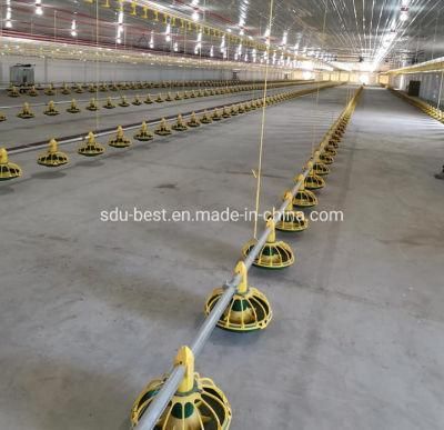 2022 Top Sales Poultry Farm Chicken House Fully Auto Feeding and Drinking Line Equipment Pan Feeder System