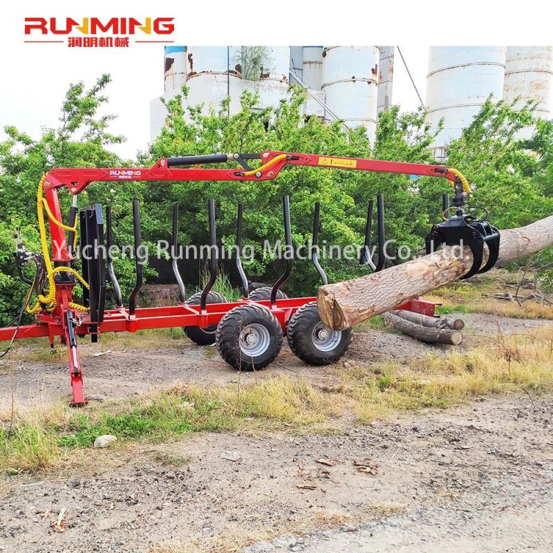 Runming Log Loader Timber Trailer with Crane