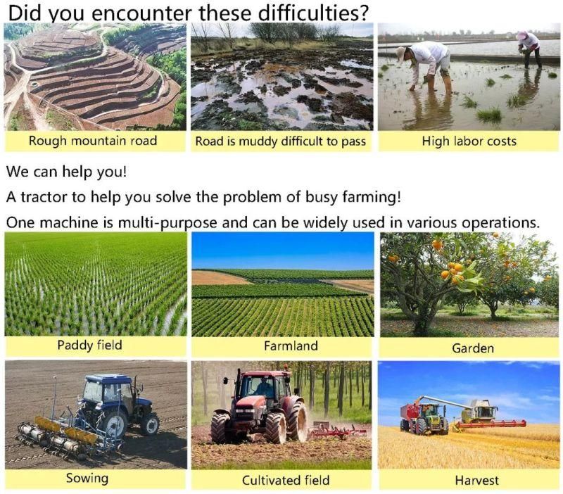 For Farming/Garden/Greenhouse/Grassland Use 70HP Farm Tractor Agricultural Mini Tractor