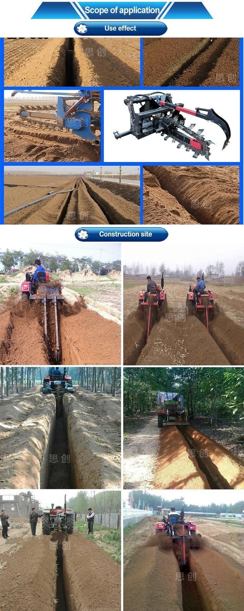 Chain Trencher Tractor Ditching and Trenching Machine Driven by Tractor