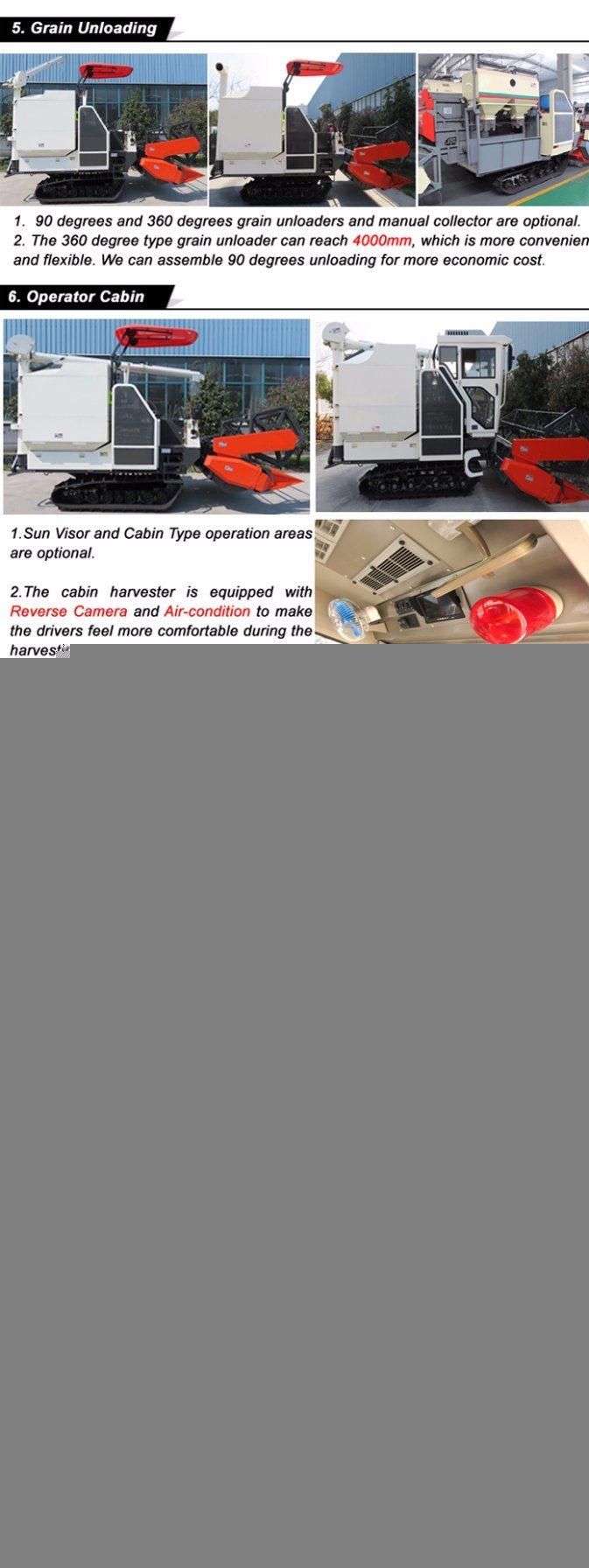 Gear Drive Hst Control Longitudinal Axial Flow Wheat Combine Harvester