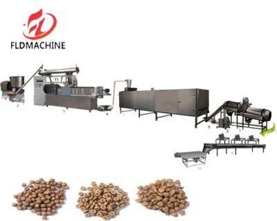 Industrial Cat Dog Food Production Plant Automatic Animal Pet Aquatic Food Processing Line Sinking Floating Fish Feed Pellet Making Machine