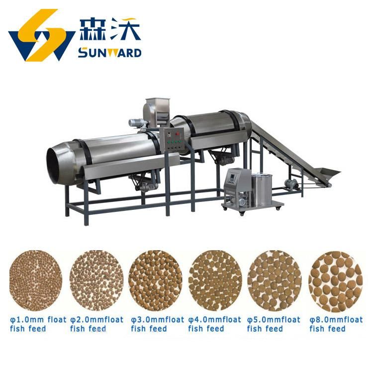 Customized Design Hot Sale Fish Food Line Flower Horn Fish Food Machine Floating Fish Feed Pellet Extruder