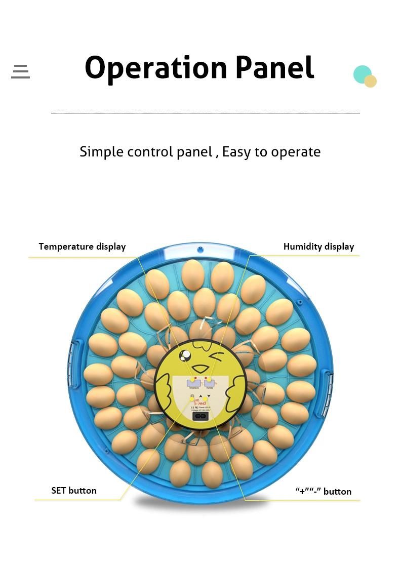 S52 Hhd Brand Smile Series High Quality Egg Incubator Machine for Chicken Eggs