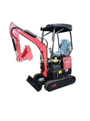 Chinese 1.7 Ton Mini Excavator Hydraulic Excavator with Tilt Bucket