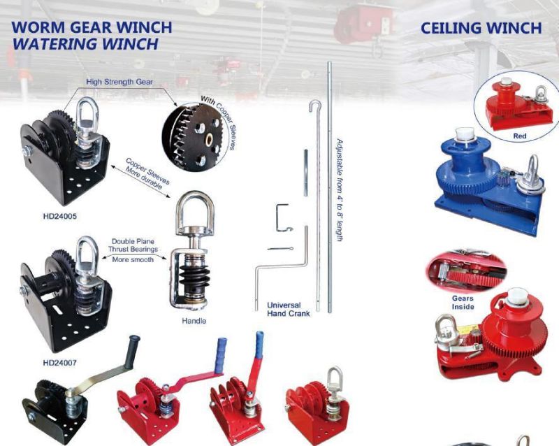 3500lbs Ceiling Winch Cast Hand Winch
