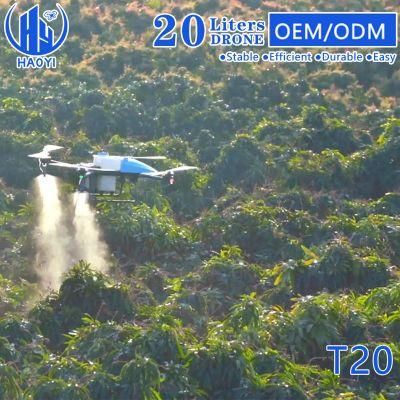 20L Professional Manufacture Costom Farm Pesticide Fertilizer Crop Sprayer Uav 20kg Payload Agricultural Rtk Quad Drone
