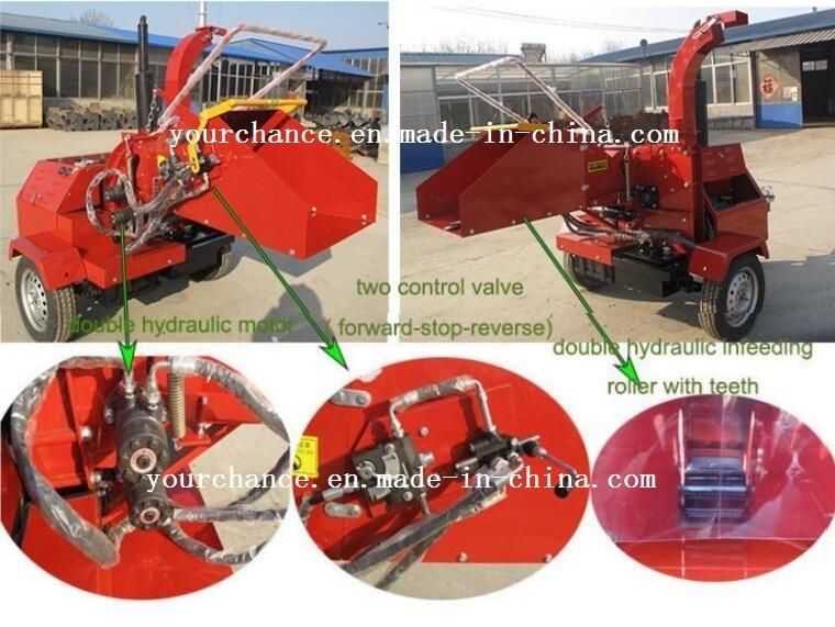 High Quality Wc-18 18HP 8 Inch Hydraulic Feeding Selfpower Wood Chipper Shredder with Ce Certificate