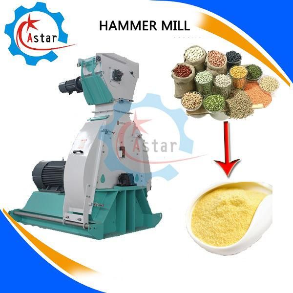 Manufacture Biomass Wood Chips Cereal Grains Poultry Animal Feed Hammer Mill for Sale