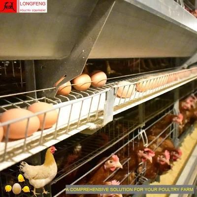 Longfeng Hot Galvanized Automatic H Type of Battery Egg Layer Chicken Cage for Poultry Farm