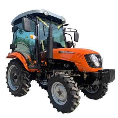 New Mini Tractor Farm/Lawn Tractor 50HP 4*4 Wheel Compact Agricultural Tractors with Orange Body
