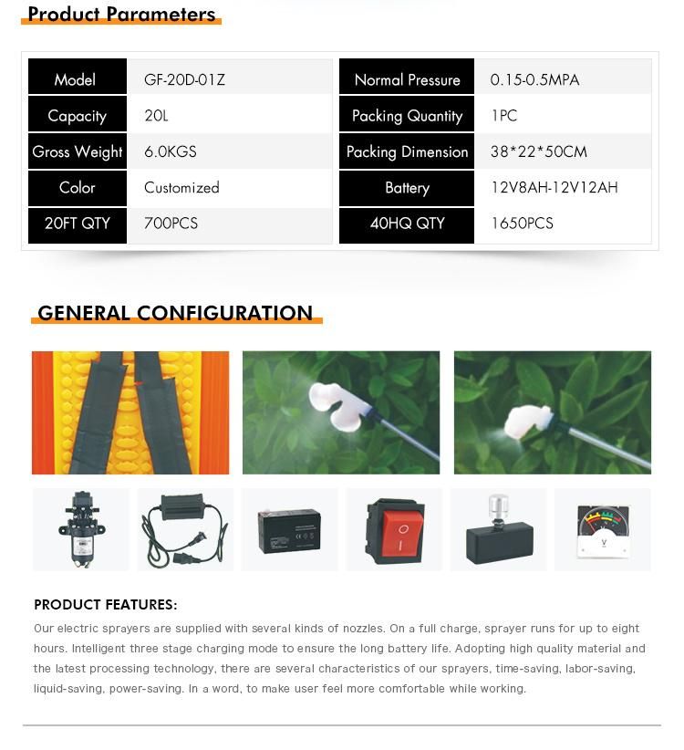 Farmguard 16L 20L Agriculture Rechargeable Electric 2 in 1 Knapsack Manual Backpack Hand Power Garden Battery Sprayers