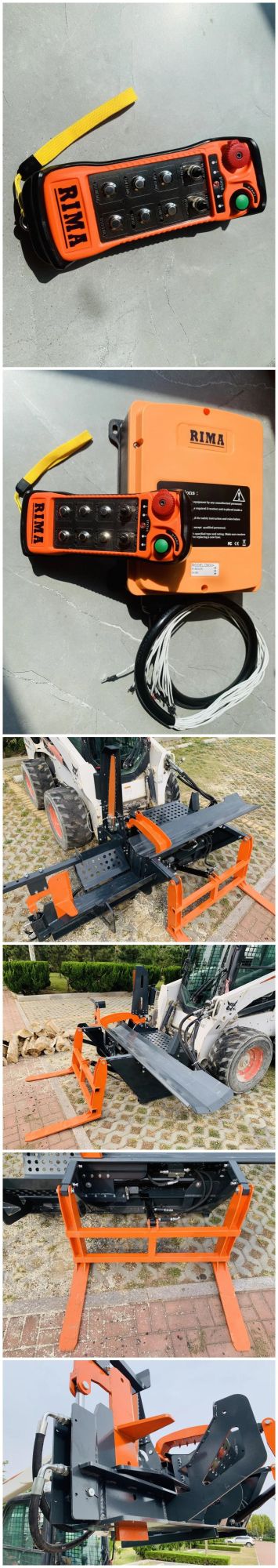 Automatic Remote Control Skid Steer Firewood Processor