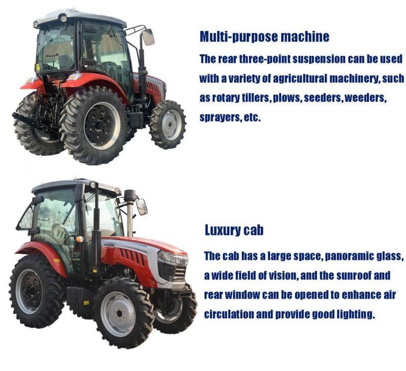 China Wholesale Strong Design 80HP Small Agricultural Tractor for Low Price