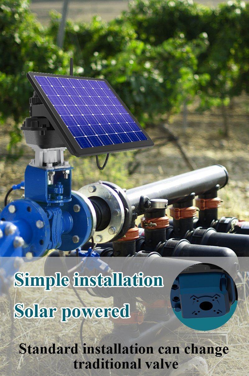 Greenhouse Lora Wireless Irrigation Valve with Solar Panel and Battery Operated
