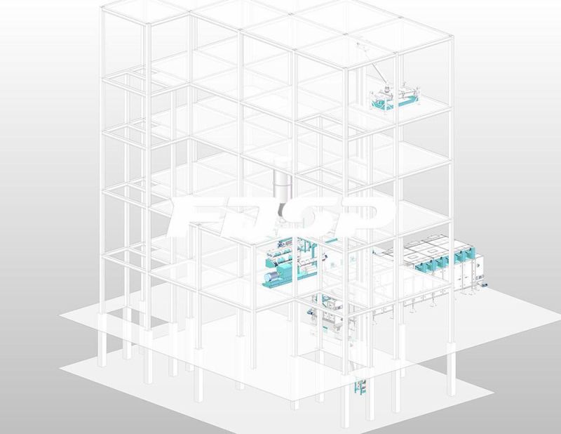 Long Working Life 3-6tph Extruded Aqua Feed Processing Mill