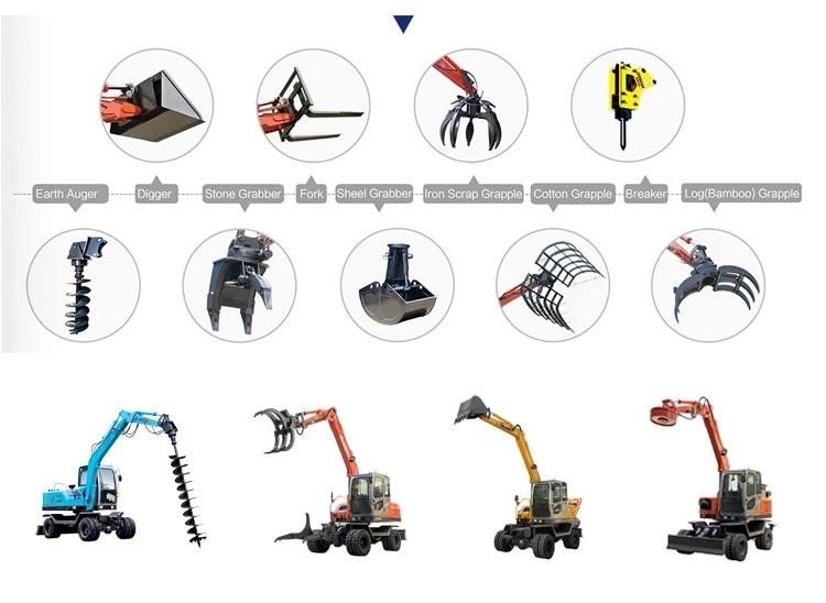 Wheel Type Grab Excavator for Sale