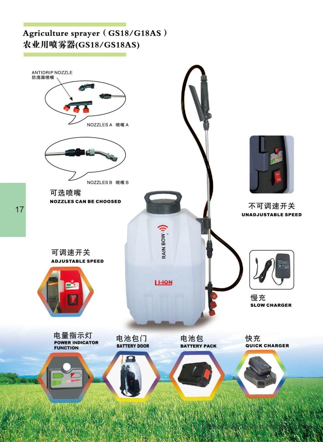 10L Knapsack Battery Pump Agricultural Garden Sprayer