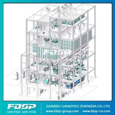 Factory Price Four Line Feed Production Line with Pellet Mill and Cooler for 10tph